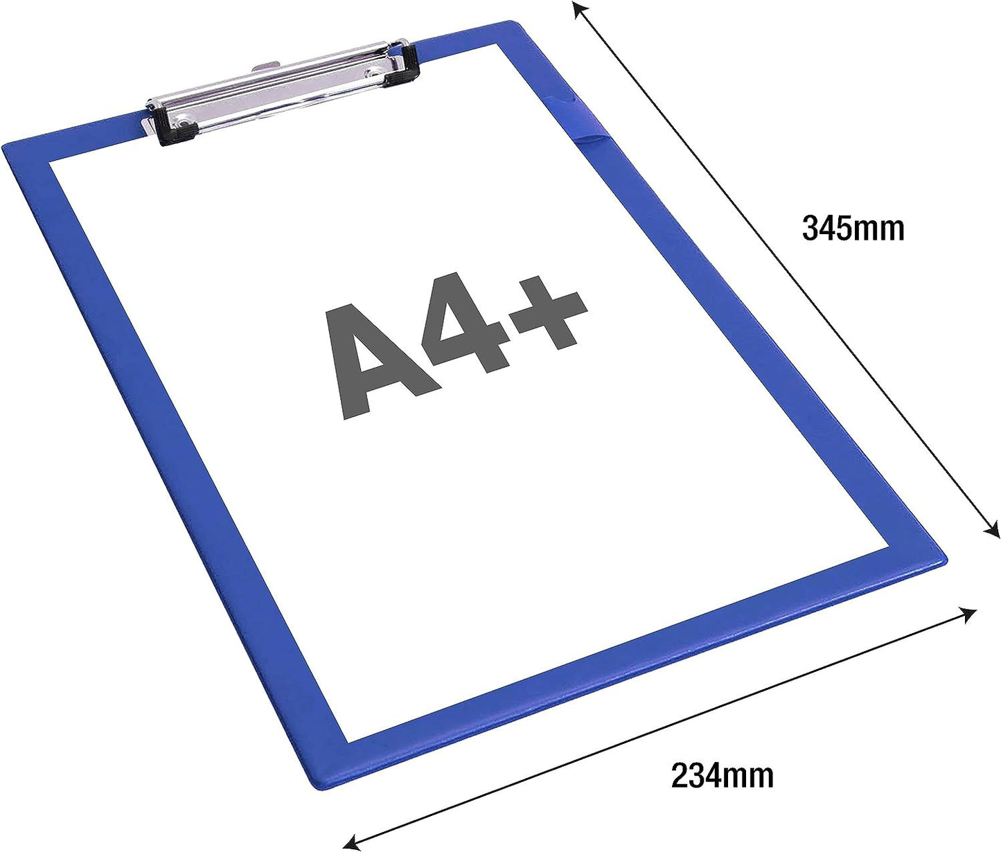 Porte-bloc - A4+ - Rigide - Bleu - Clip métal - Rapesco