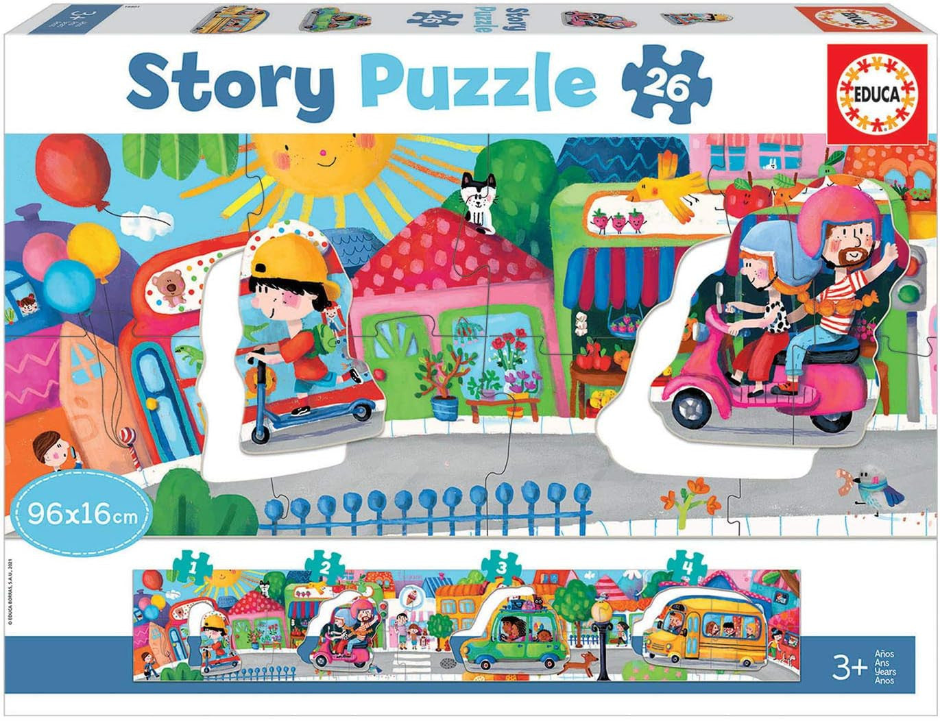 Puzzle - 26 pièces - Enfant - Dès 3 ans - Les voitures de la ville - Educa