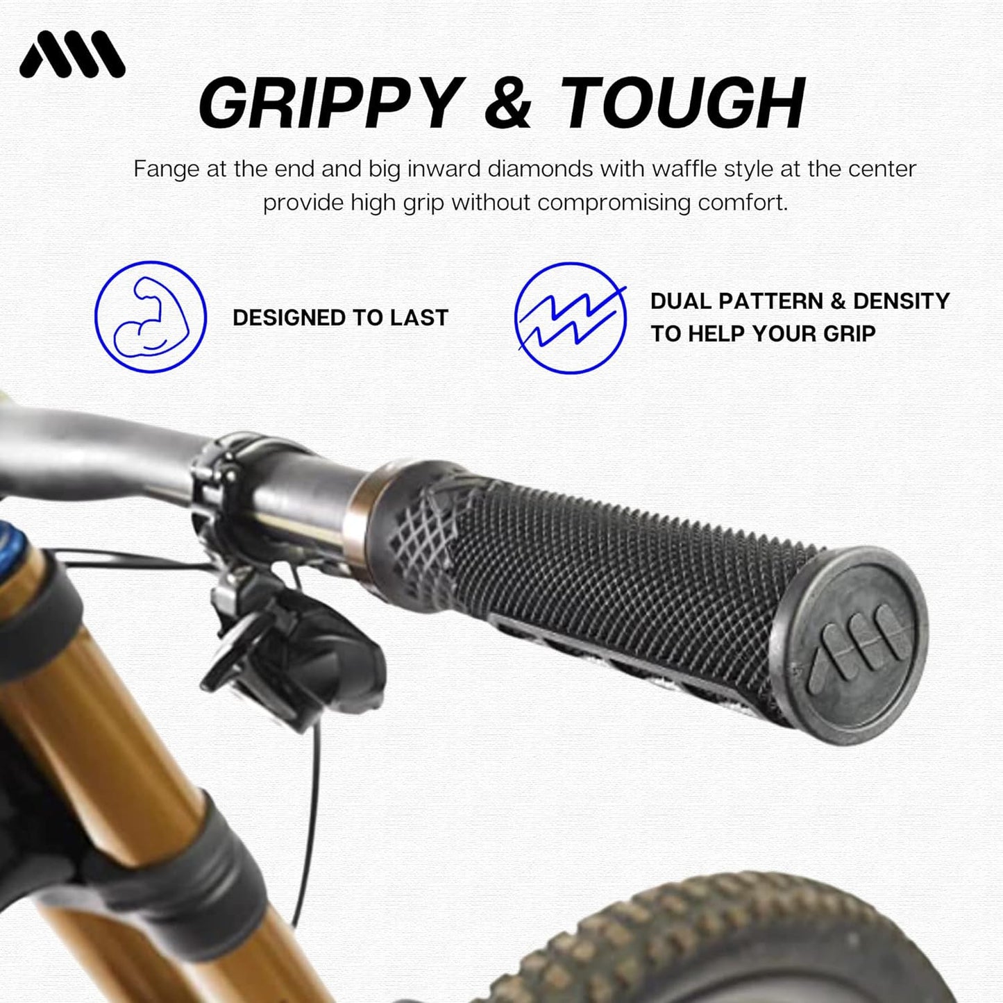 Poignées VTT - Pour tous guidons - Zero Grip - Noir - AMS - Accessoires vélo