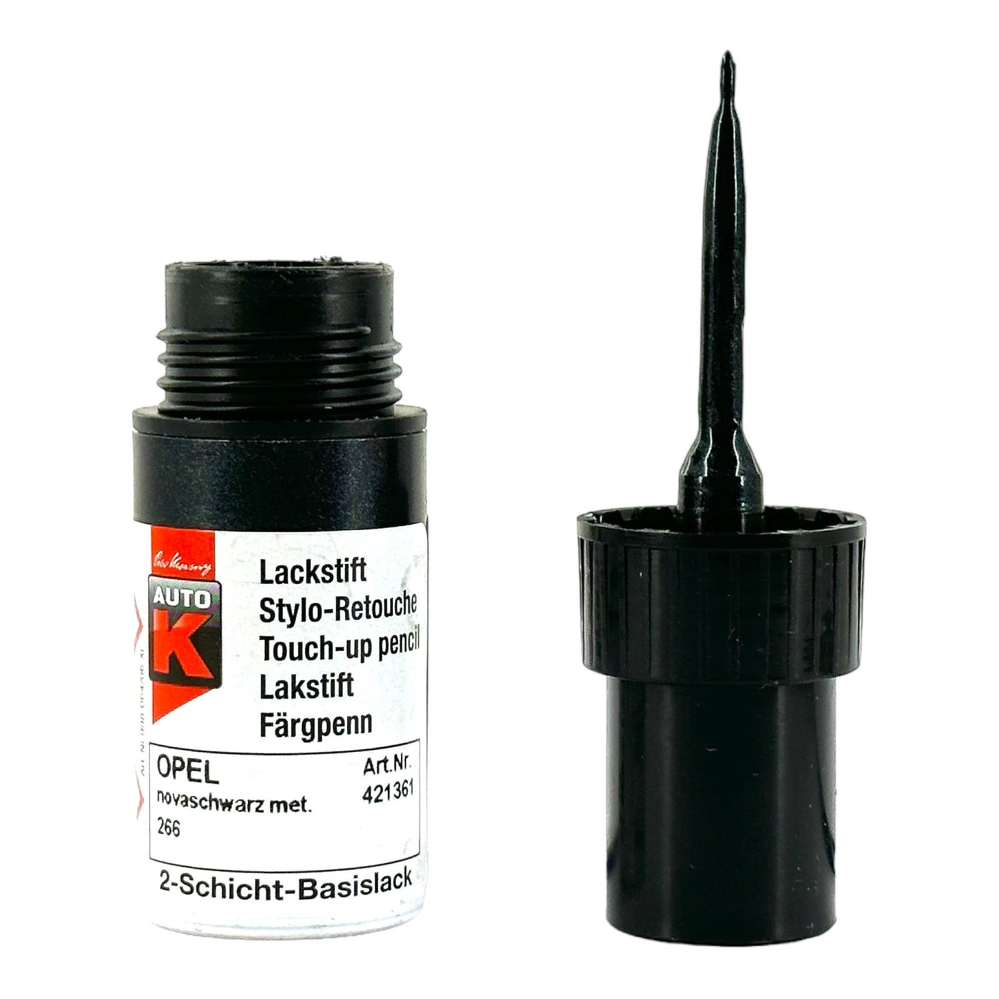 Stylo de retouche et vernis pour carrosserie - Opel - Novaschwarz met - 266
