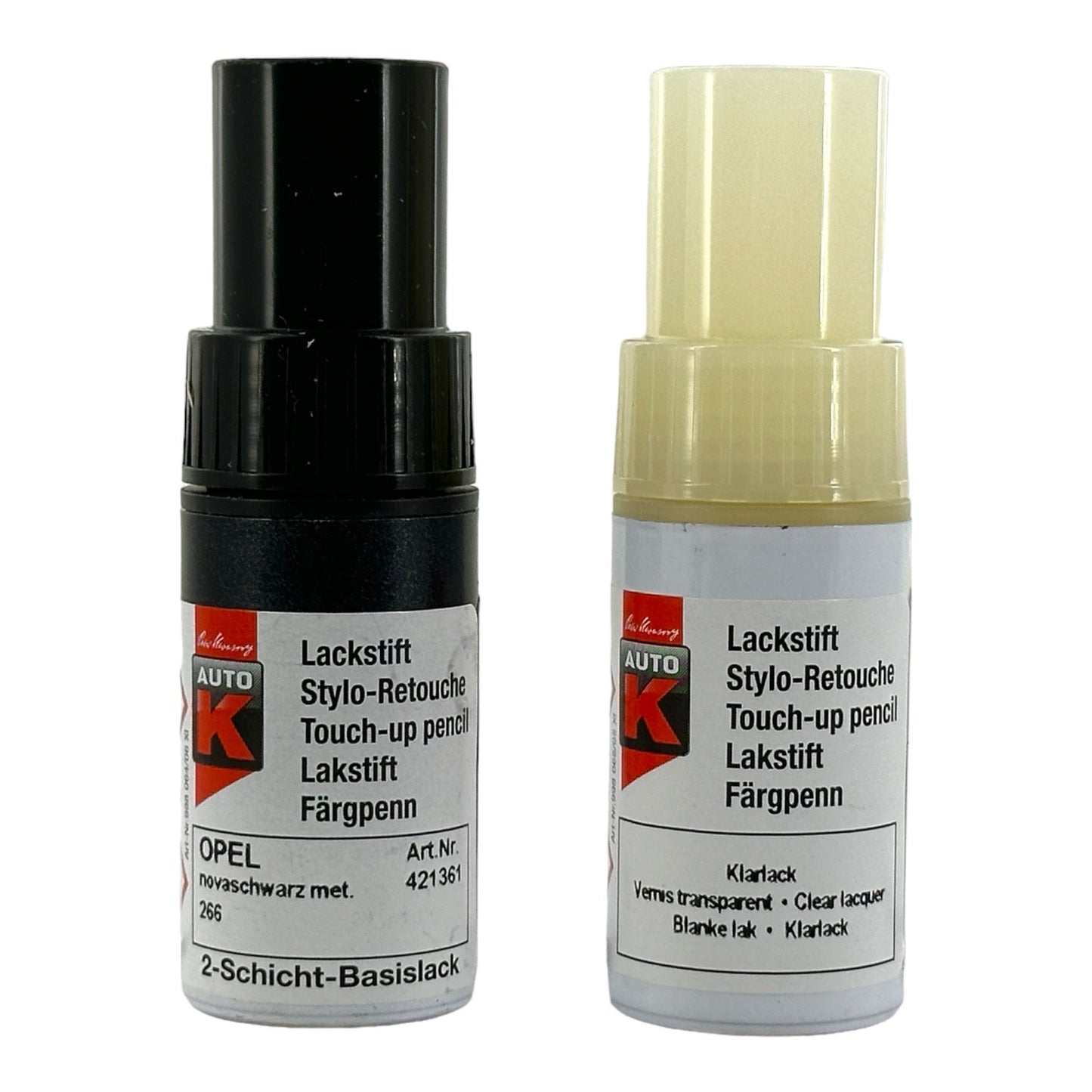 Stylo de retouche et vernis pour carrosserie - Opel - Novaschwarz met - 266