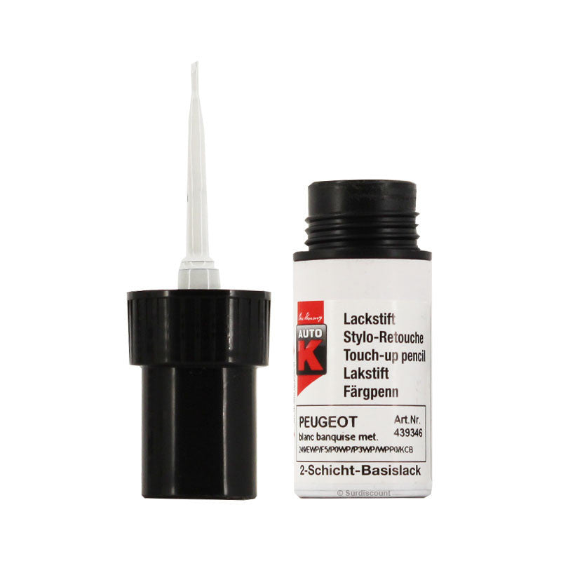 Stylo de retouche et vernis pour carrosserie - Citroën - 249 Blanc banquise - Auto K