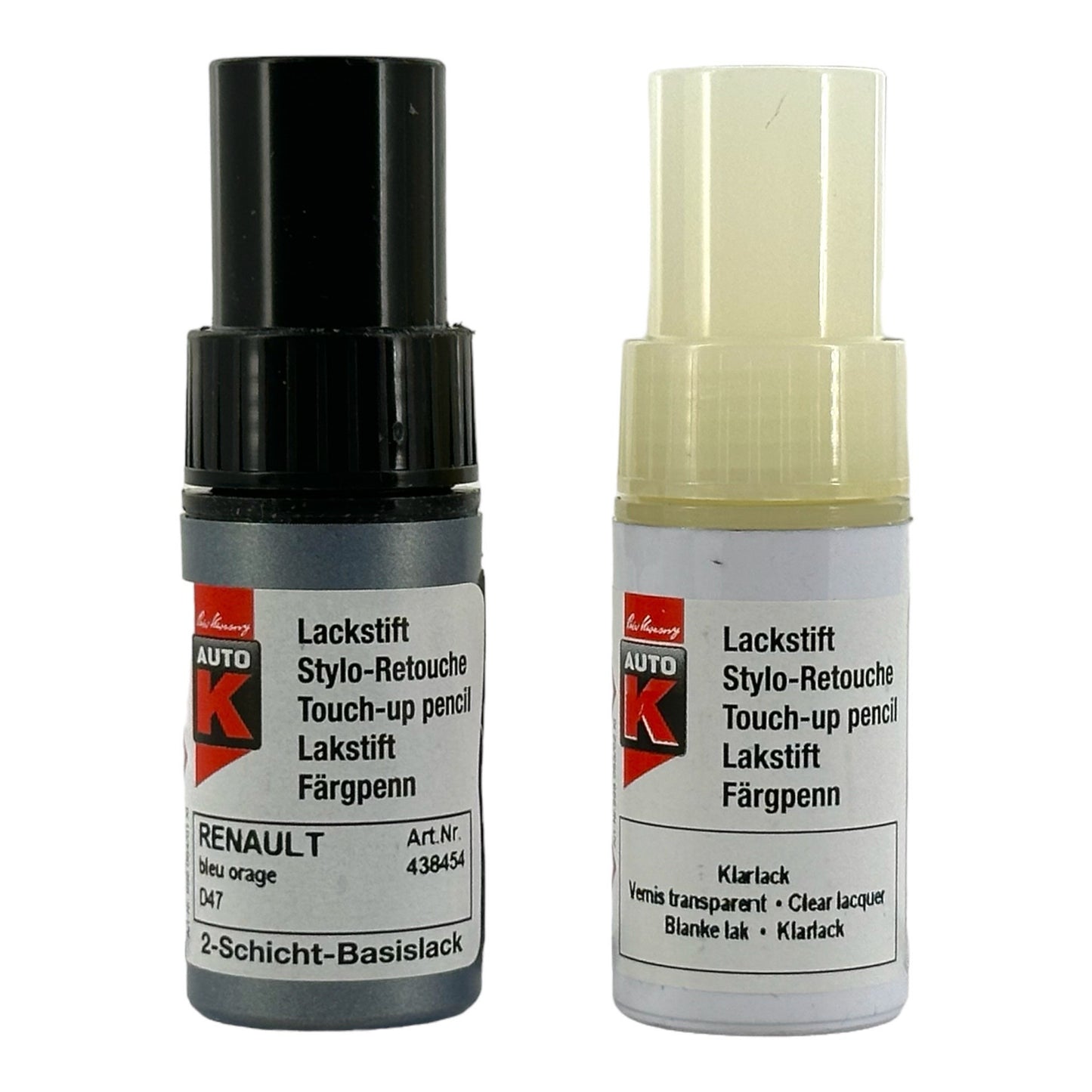 Stylo de retouche et vernis pour carrosserie - Renault - Bleu orage - D47