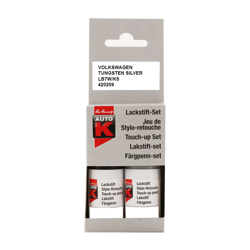 Stylo de retouche et vernis pour carrosserie - Volkswagen - LB7W Tungsten Silver Metal