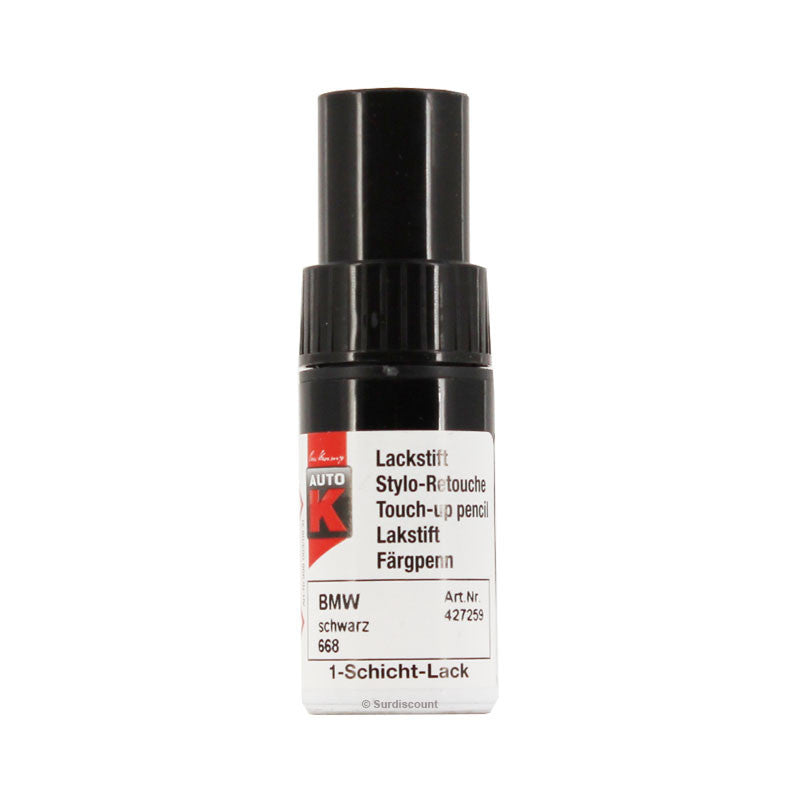 Stylo de retouche pour carrosserie - BMW - 668 Schwarz 2 - Auto K