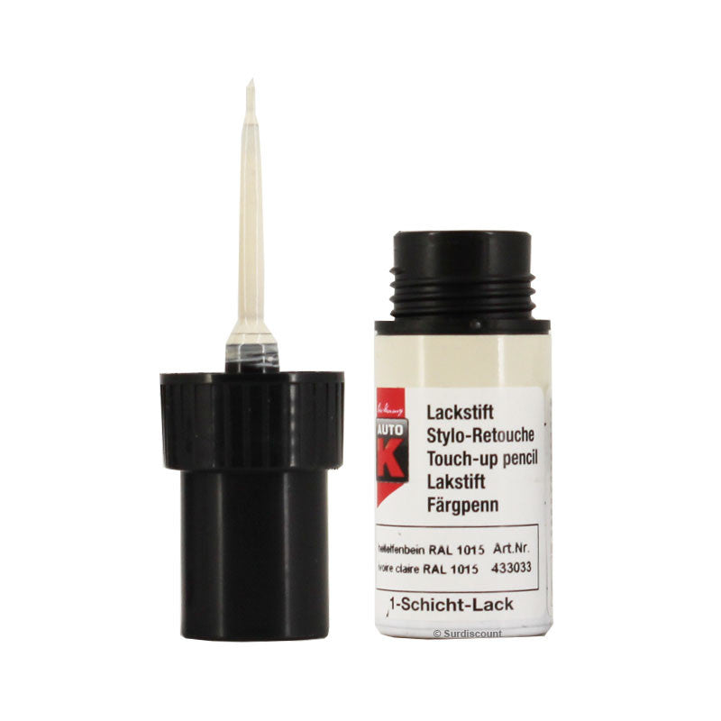 Stylo de retouche pour carrosserie de voiture - Multi-marques - Ivoire - RAL 1015 - Auto K