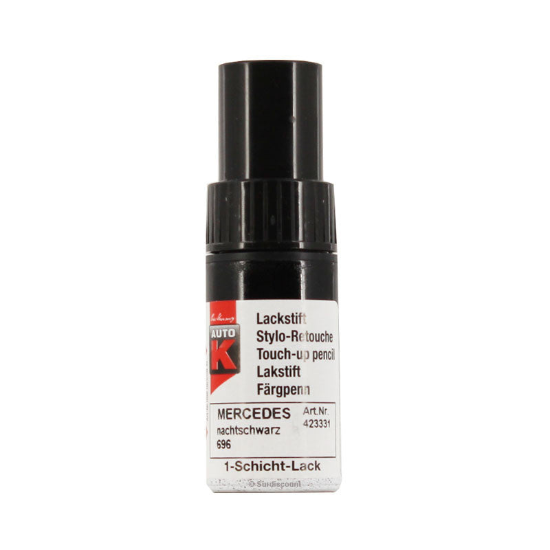 Stylo de retouche pour carrosserie - Mercedes - 696 Nachtschwarz - Auto K