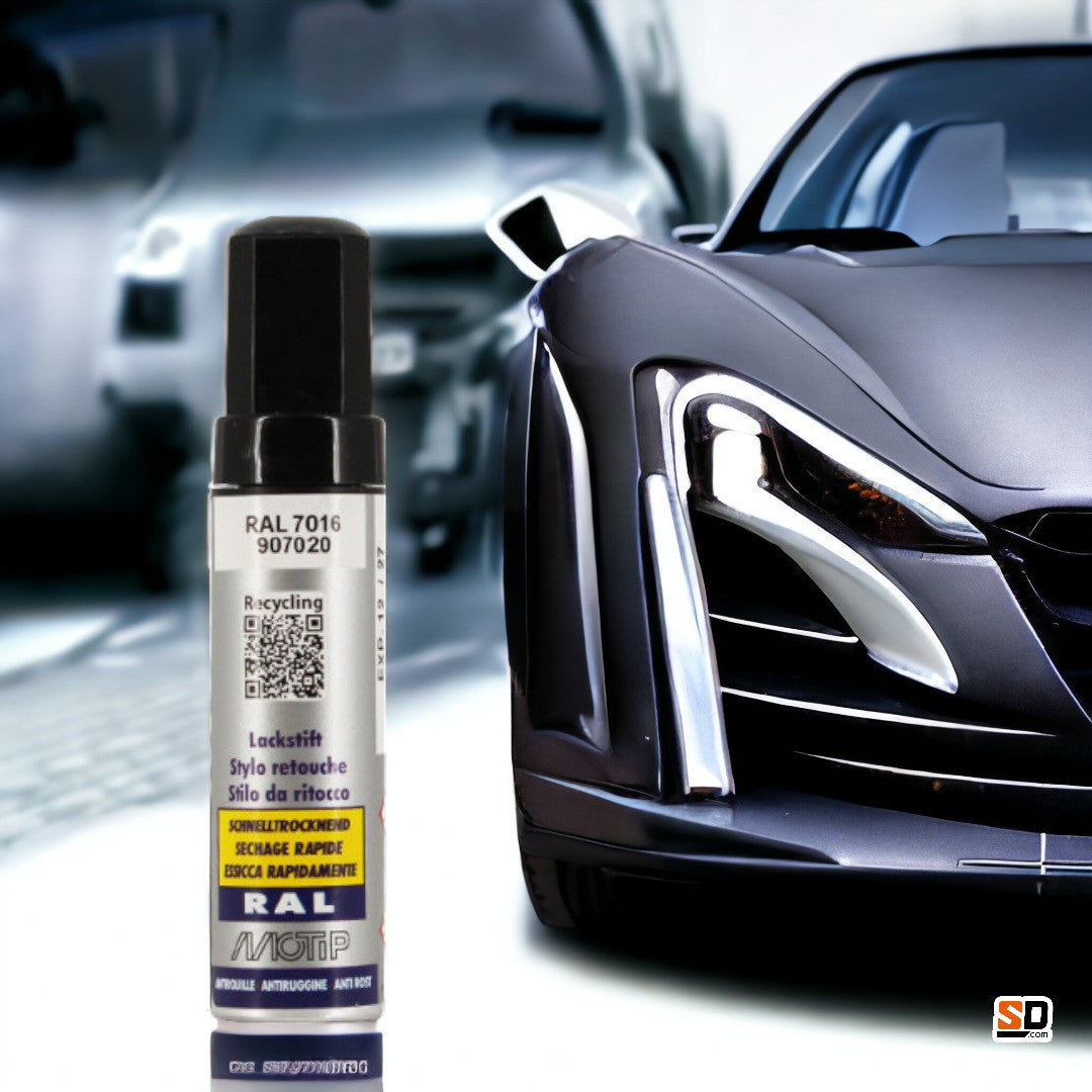 Stylo de retouche - Carrosserie - Gris anthracite - RAL 7016 - Motip