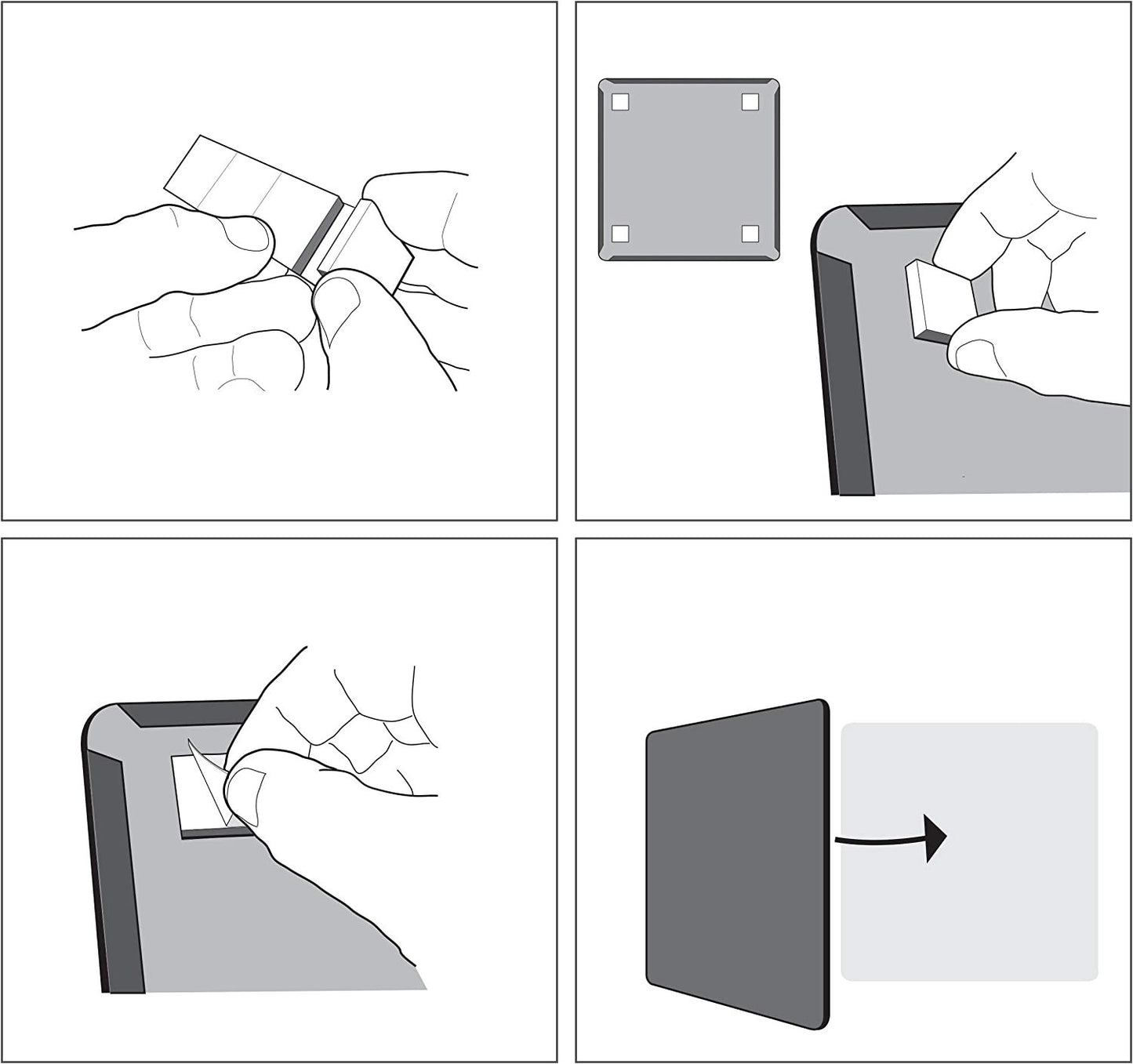 Petit tableau blanc magnétique - 28x21,5cm - Avec accroches - Aluminium - Nobo