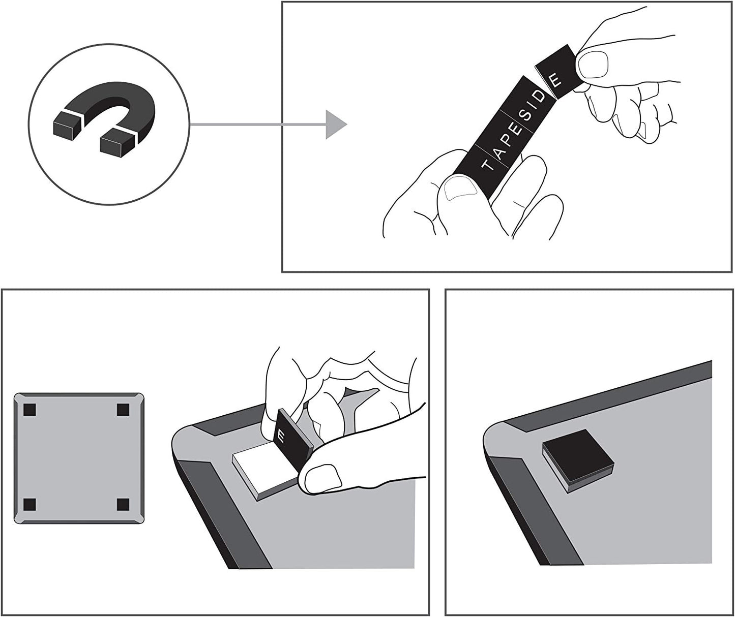 Petit tableau blanc magnétique - 28x21,5cm - Avec accroches - Aluminium - Nobo