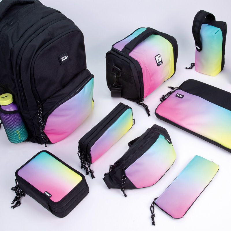 Petite trousse - Scolaire - Ronde - Couleur Sunset - 20,5x4,5x5cm - Fermeture éclair