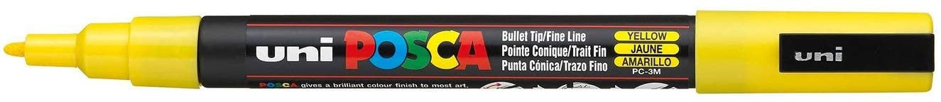 Pochette de 8 marqueurs - Posca - PC3M - Pointe fine conique - Tous supports