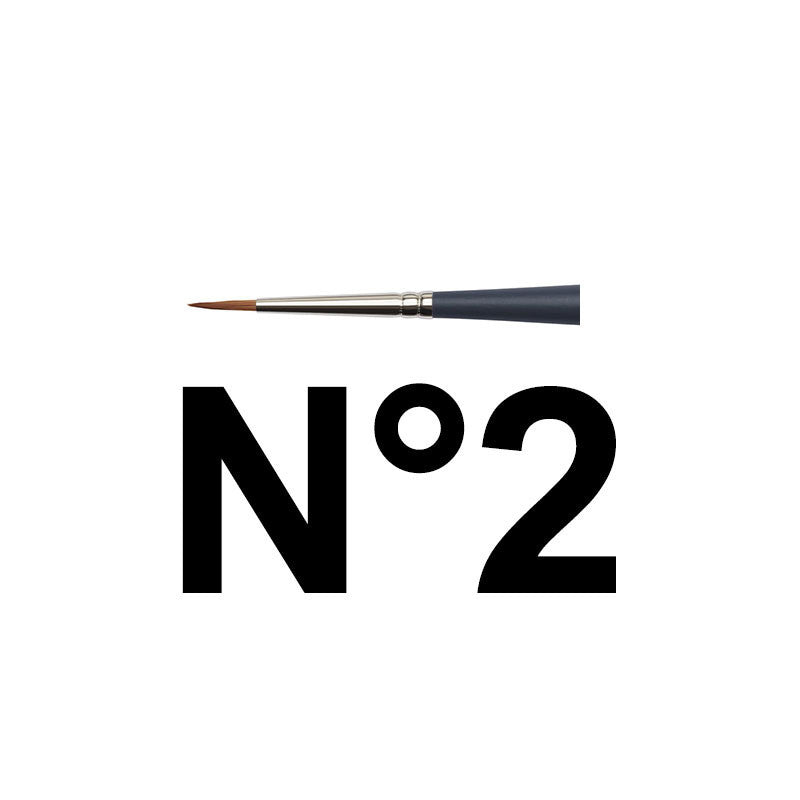 Pinceau rond n°2 aquarelle professionnelle Winsor & Newton