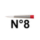 Pinceau rond manche long Winsor et Newton university série 233 n°8