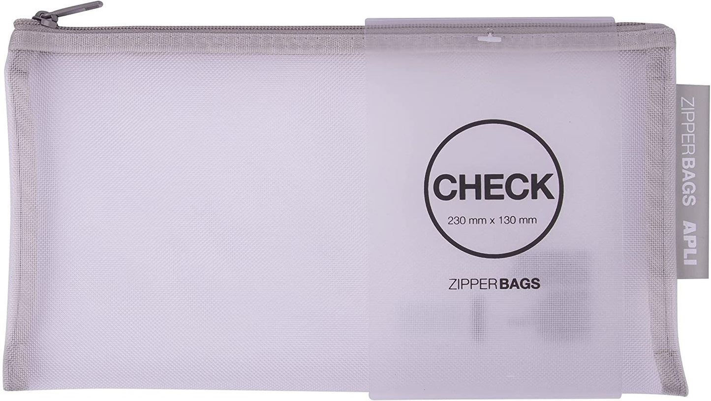 Pochette protège document en nylon chéquier assortiment couleur Apli Zipper Bags