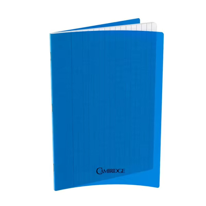 Cahier - 24x32(cm) - Grands carreaux - 96 pages - couverture en polypro bleu - sans spirale - Hamelin