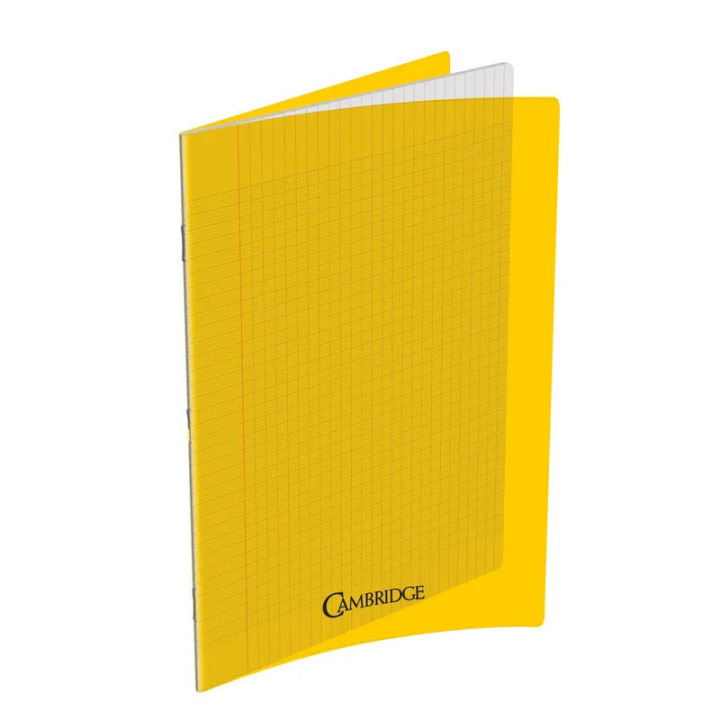 Cahier - 24x32(cm) - Grands carreaux - 96 pages - couverture en polypro jaune - sans spirale - Hamelin