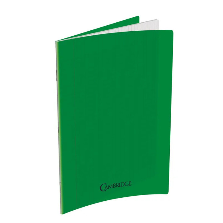Cahier - 24x32(cm) - Grands carreaux - 96 pages - couverture en polypro vert - sans spirale - Hamelin