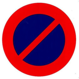 Sticker - Stationnement interdit - Interdit de stationner - Diamètre 11,4cm - A fixer