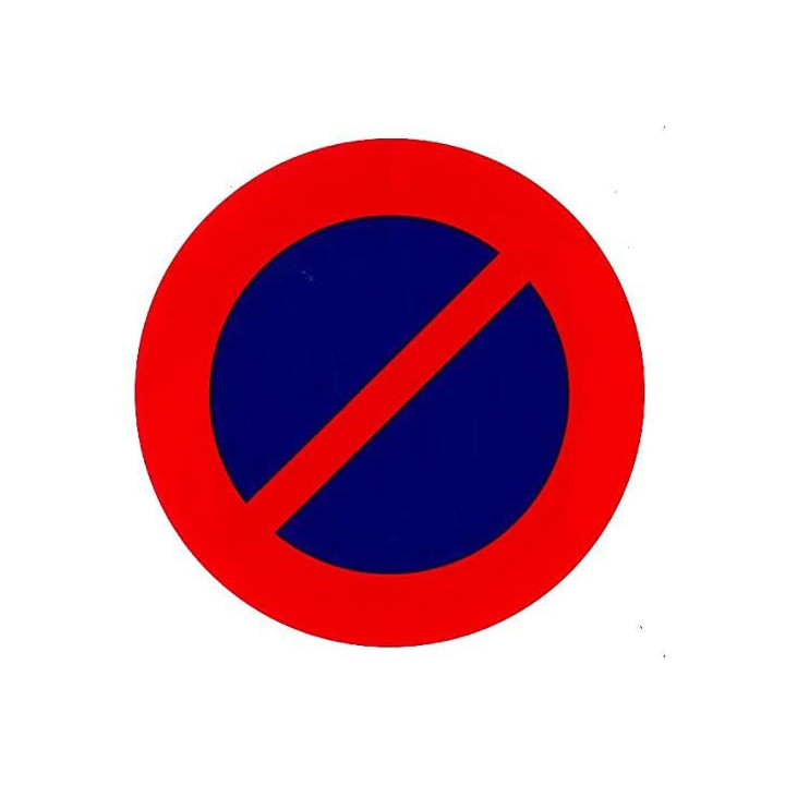 Sticker - Stationnement interdit - Interdit de stationner - Diamètre 11,4cm - A fixer