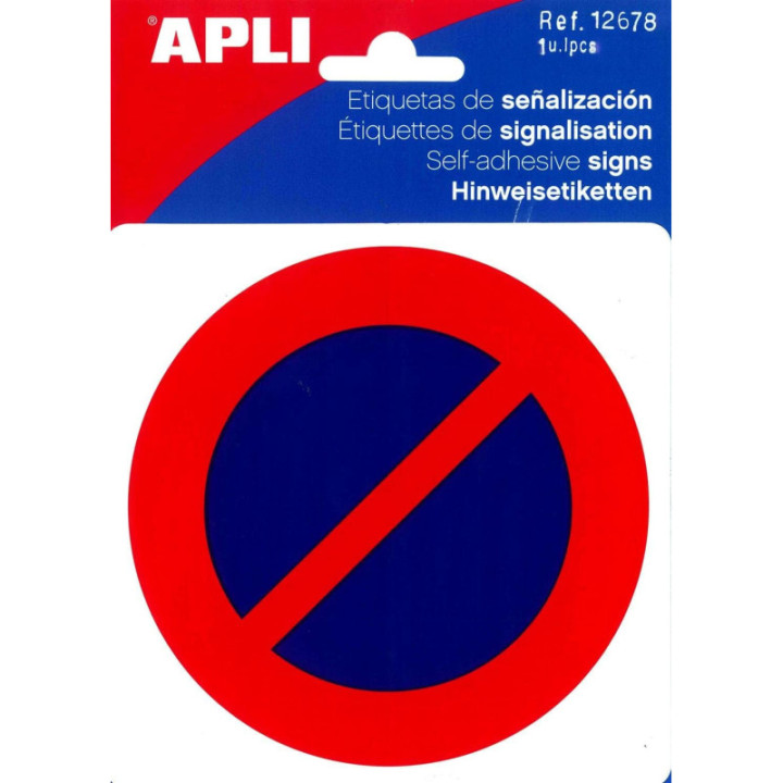 Sticker - Stationnement interdit - Interdit de stationner - Diamètre 11,4cm - A fixer