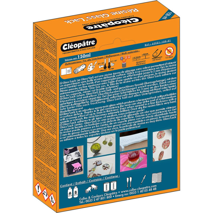 Coffret Glass'Lack - Résine Synthétique Et Transparente - Cléopâtre