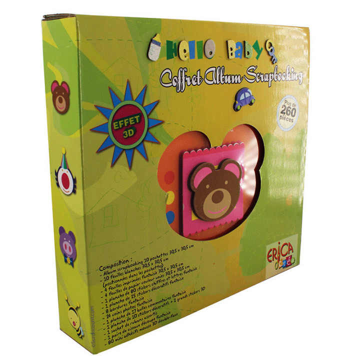 Coffret Naissance Album Scrapbooking - Ours
