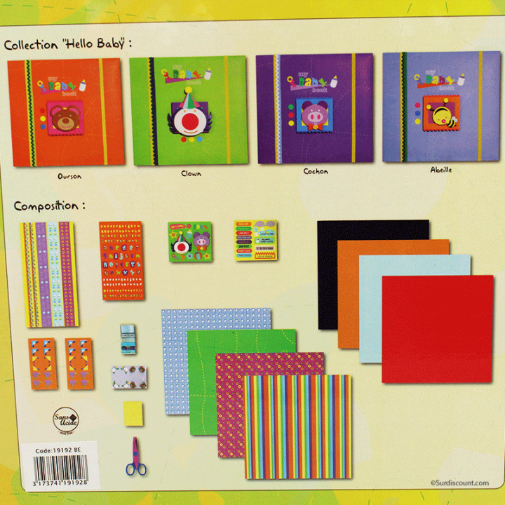 Coffret Naissance Album Scrapbooking - Cochon