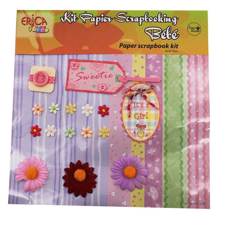 Kit Scrapbooking Naissance Fille - Erica
