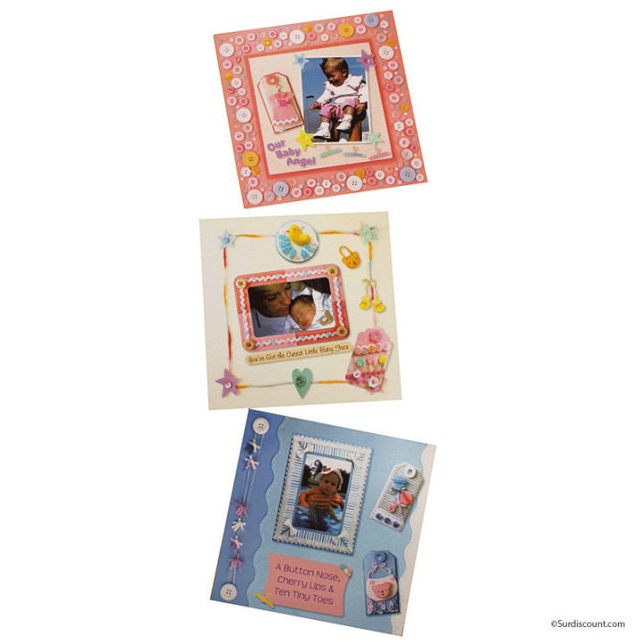 Kit Papier 30x30cm Scrapbooking Naissance Fille Et Garçon - Erica