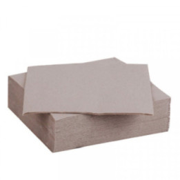 Lot De 40 Serviettes En Papier 2 Plis - 38X38 Cm - Taupe - Gappy