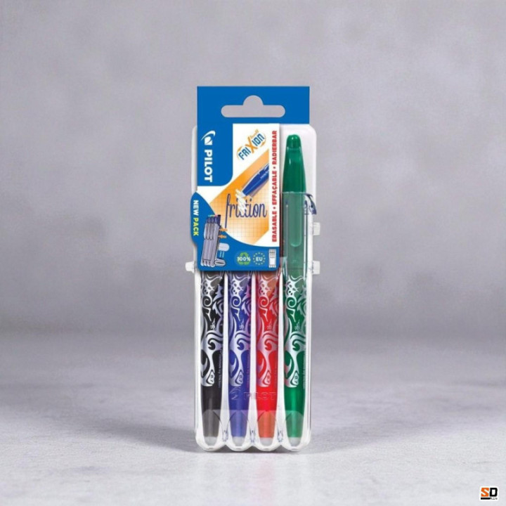 Etui De 4 Stylos Frixion - Assortiment - Pointe Moyenne 0.7Mm - Pilot