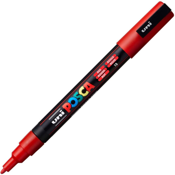 Marqueur Posca PC-3M rouge | pointe fine conique