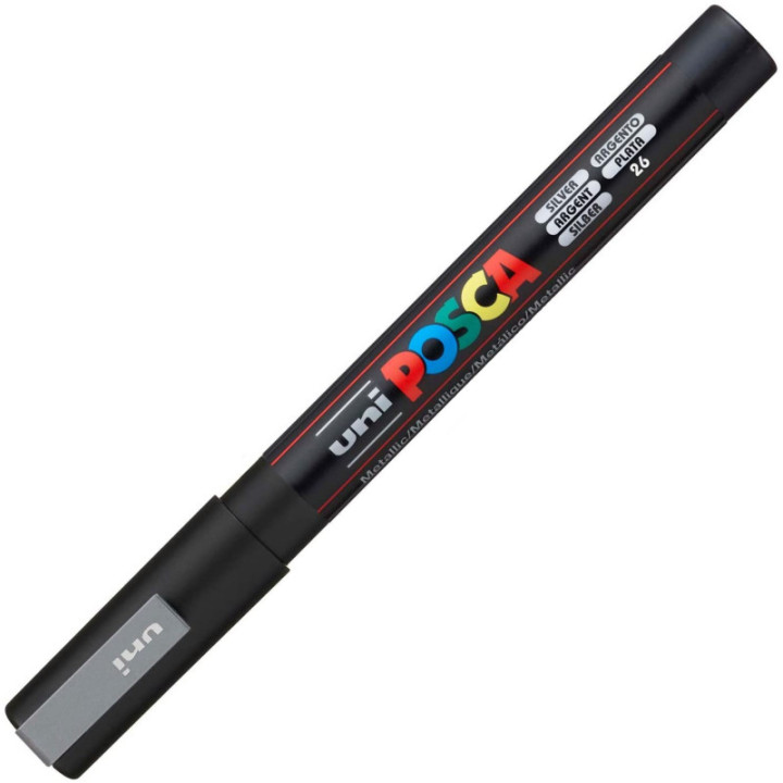 Marqueur Posca PC-3M argent | pointe fine conique