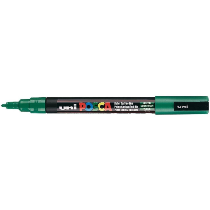 Marqueur Posca PC-3M vert foncé | pointe fine conique