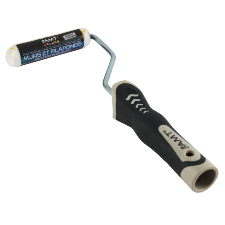 Rouleau Brosse Murs Et Plafonds - 15 Mm - Tous Types De Peintures - Fibres Polyamides 12 Mm -  Manche Et Rouleau - Amt