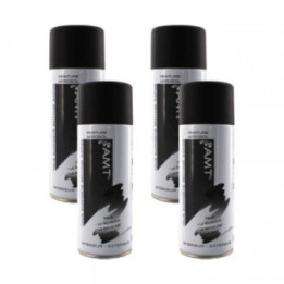 Lot de 4 bombes de peinture - noir mat - Amt