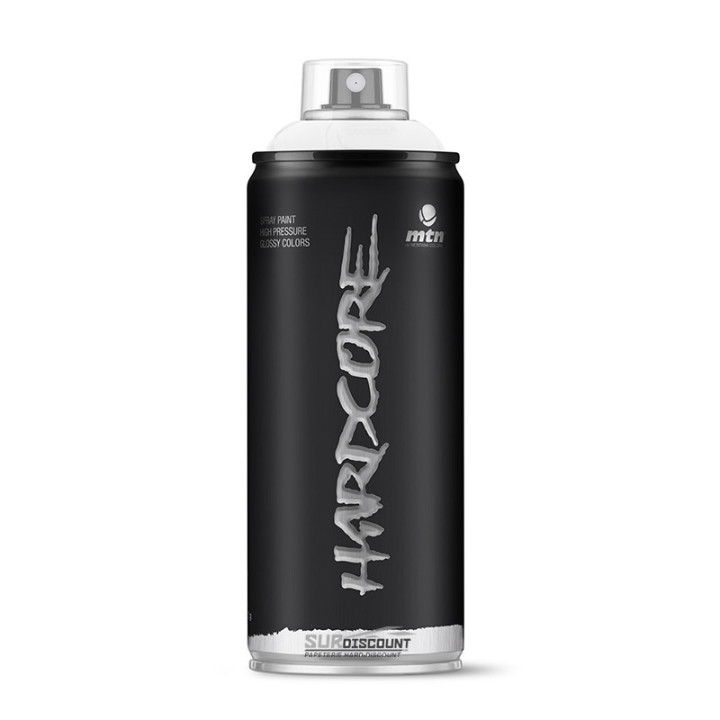 Bombe de peinture - Blanc satiné - Hardcore MTN - 400ml