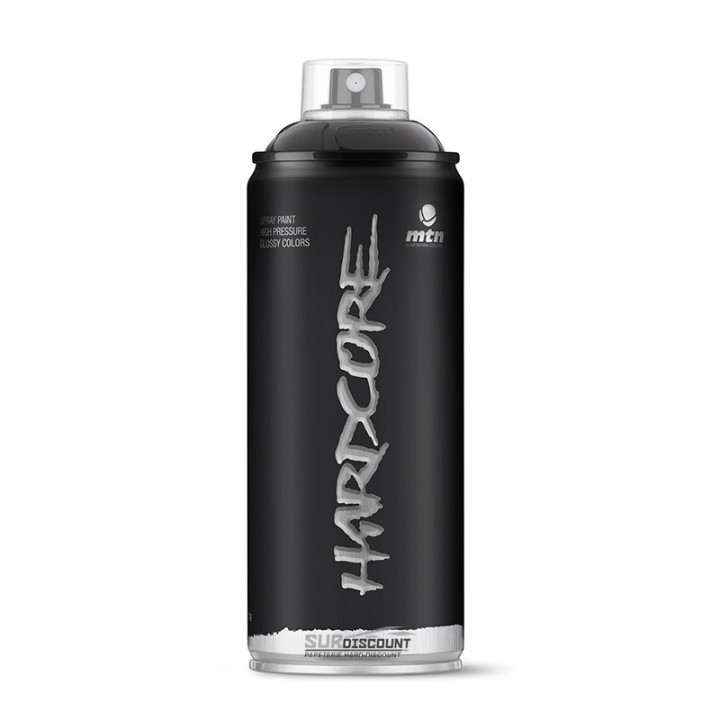 Bombe de peinture - Noir mat - RV-0901 - Hardcore MTN - 400ml