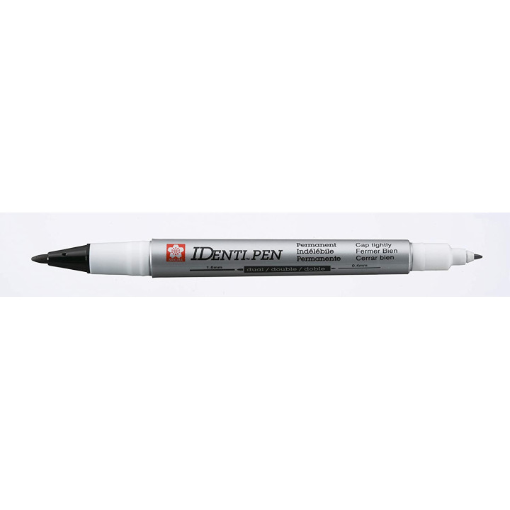 Marqueur Permanent Double Pointe - Noir - Identi Pen - Sakura