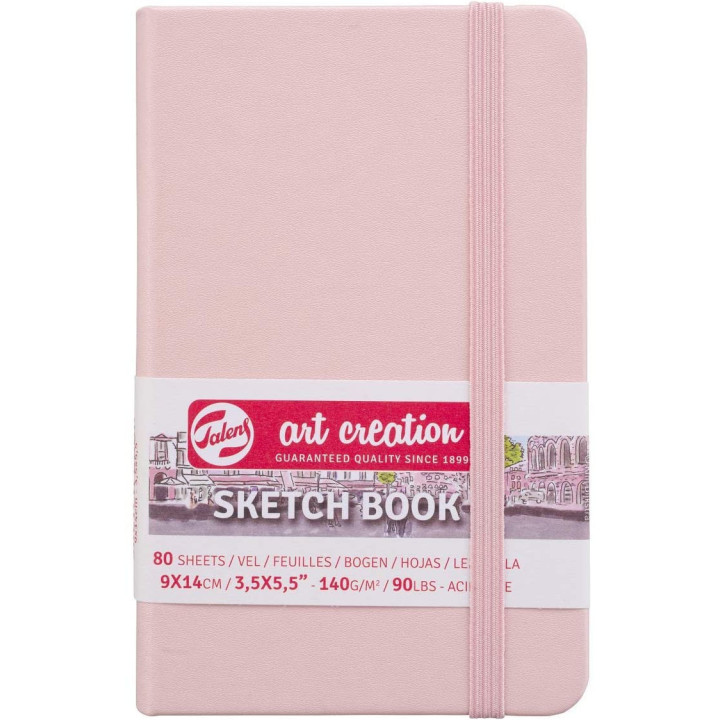 Carnet Croquis 9x14 cm - 80 feuilles - 140G - rose - Royal Talens