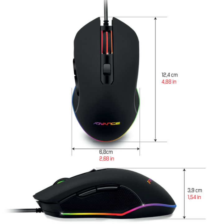 Souris Filaire De Gaming Rgb Gta 210 - Advance