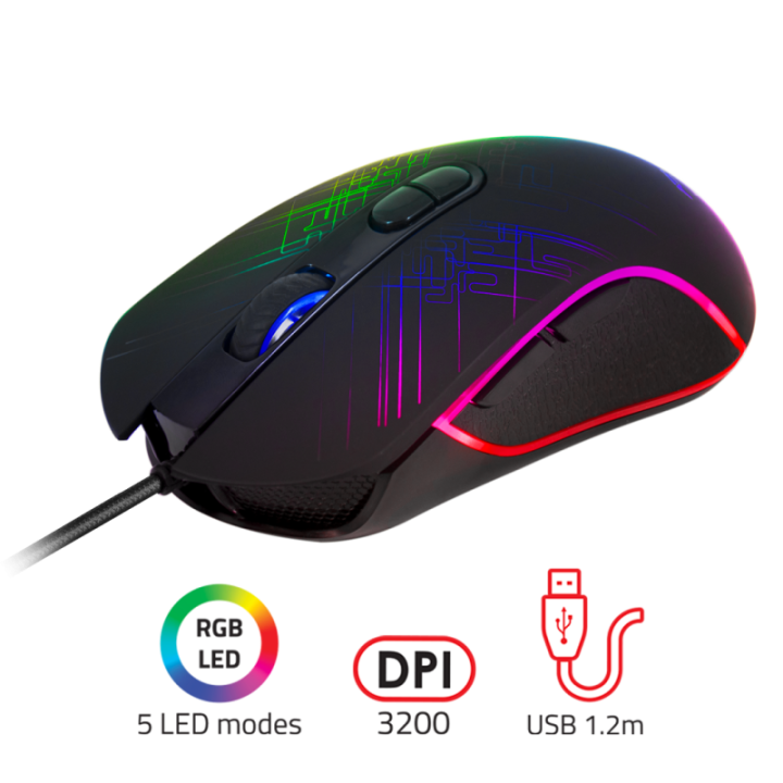 Souris Filaire Gaming Gta 230 Led 3200 Dpi - Advance