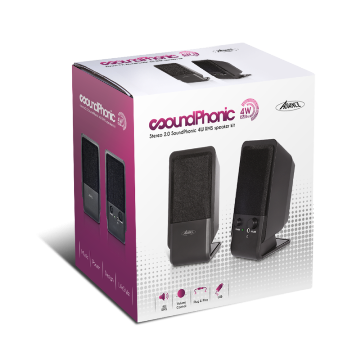 Enceintes Soundphonic 2.0 - 4W Rms - Advance