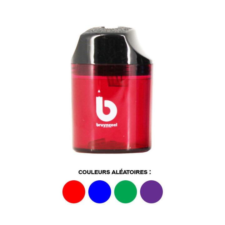 Taille-crayon - 2 trous - Avec réservoir en plastique - Coloris aléatoires - Bruynzeel
