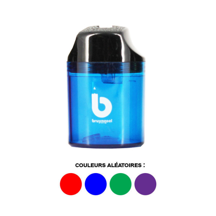Taille-crayon - 2 trous - Avec réservoir en plastique - Coloris aléatoires - Bruynzeel