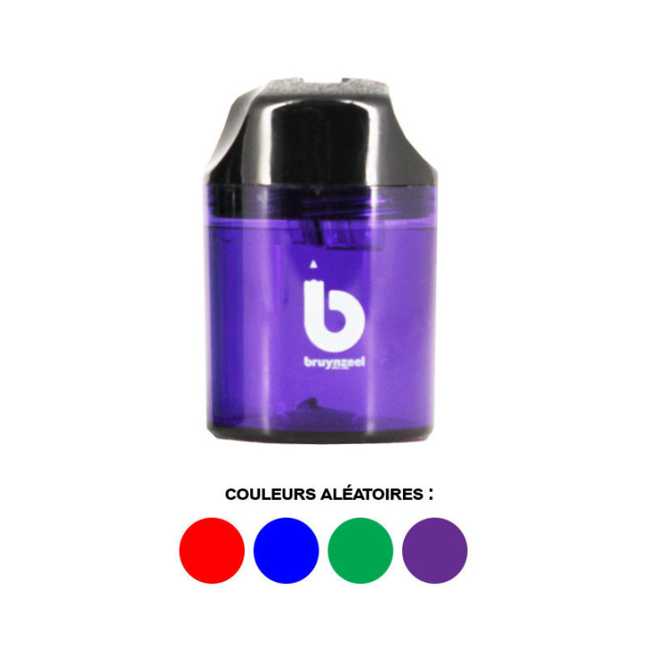 Taille-crayon - 2 trous - Avec réservoir en plastique - Coloris aléatoires - Bruynzeel