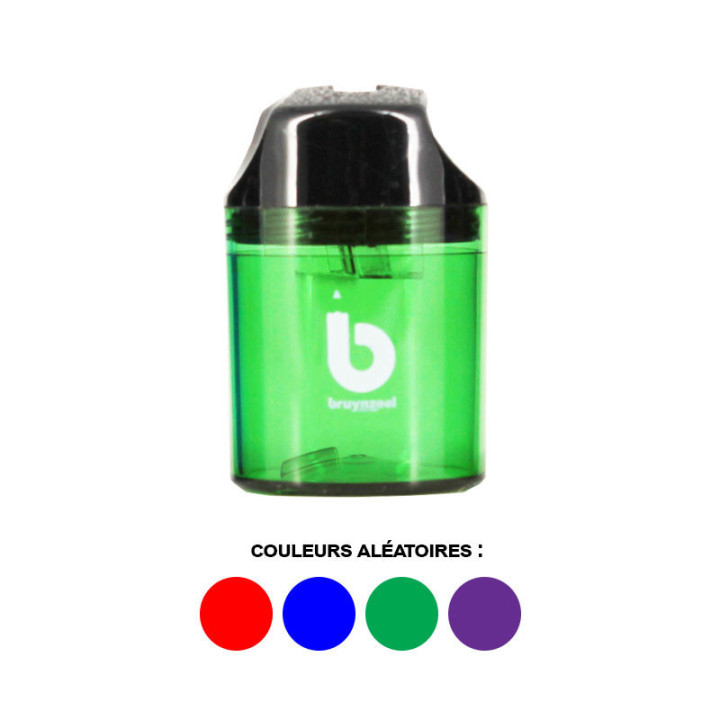 Taille-crayon - 2 trous - Avec réservoir en plastique - Coloris aléatoires - Bruynzeel