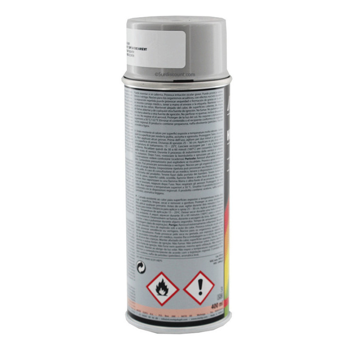 Bombe de peinture haute température  - argent - Motip