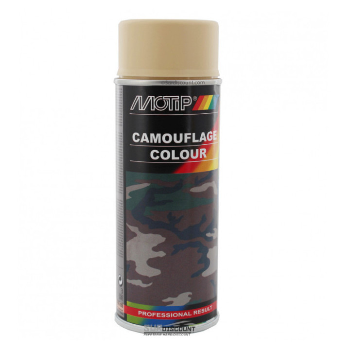 Bombe de peinture de camouflage - beige - Motip